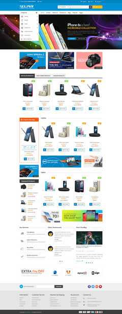 Bootstrap手機(jī)數(shù)碼商城電商模板_html5響應(yīng)商城模板 - Selphy